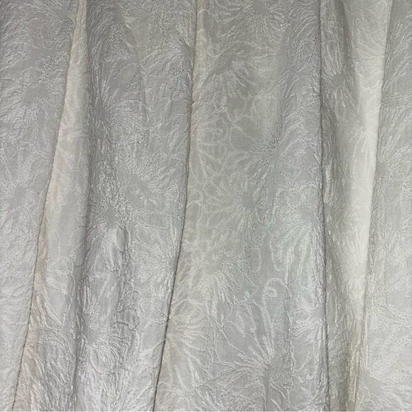 Liz Claiborne White Full Pleated Floral Stitched Skirt Size 14 - Picture 7 of 9